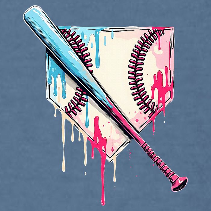 Cool Sport B.A.S.E.B.A.L.L Home Plate Drip With Sprinkles Drip Garment-Dyed Sweatshirt