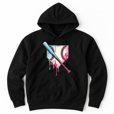 Cool Sport Baseball Home Plate Drip With Sprinkles Drip Hoodie
