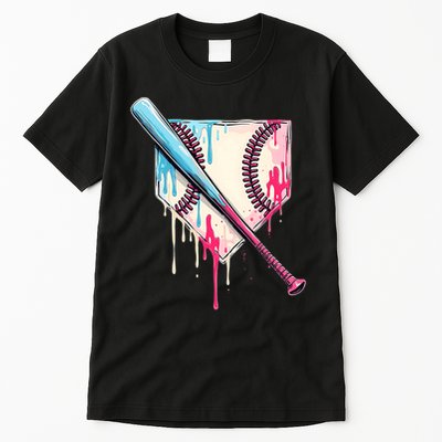 Cool Sport Baseball Home Plate Drip With Sprinkles Drip Tall T-Shirt