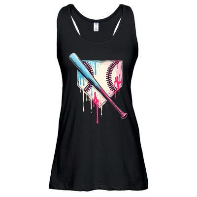 Cool Sport Baseball Home Plate Drip With Sprinkles Drip Ladies Essential Flowy Tank