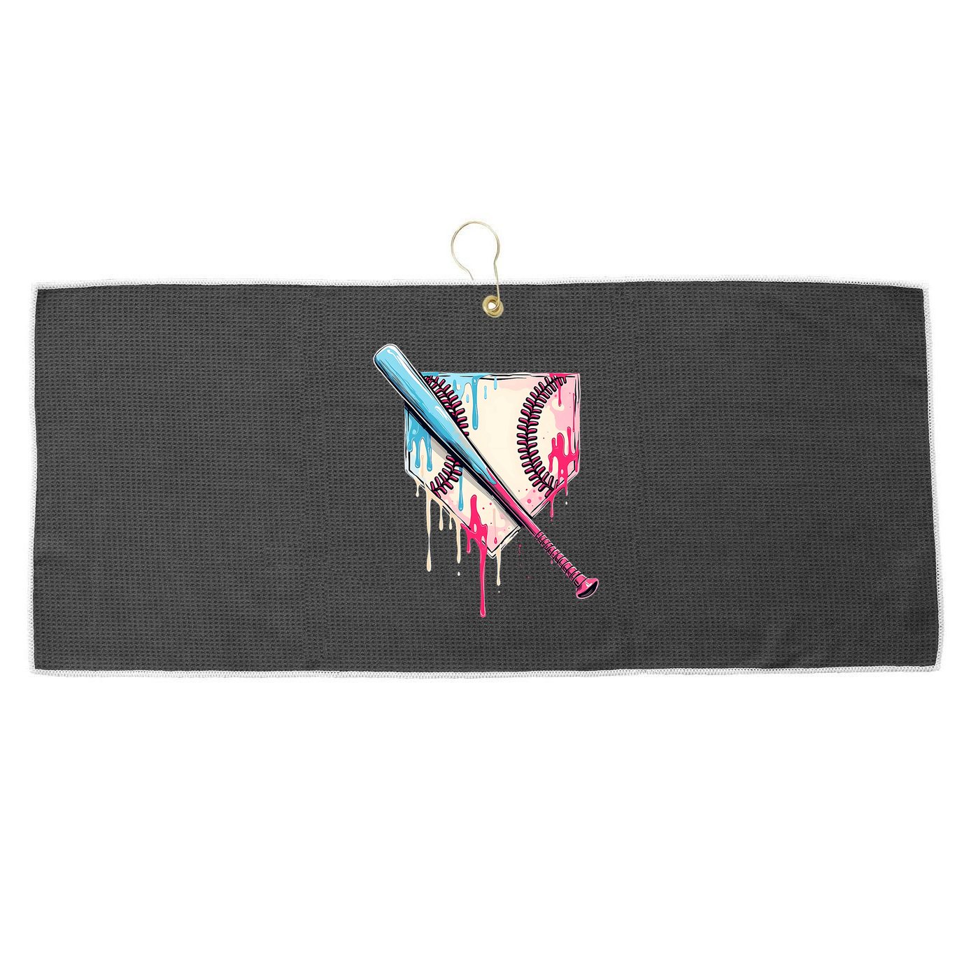 Cool Sport Baseball Home Plate Drip With Sprinkles Drip Large Microfiber Waffle Golf Towel