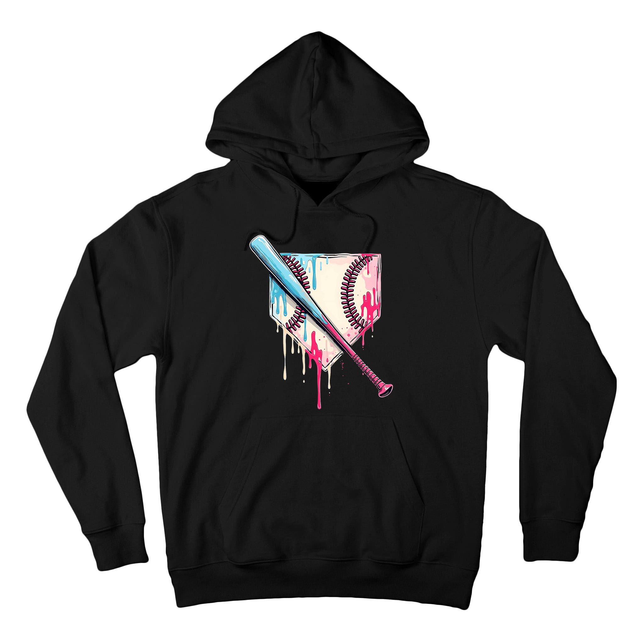 Cool Sport Baseball Home Plate Drip With Sprinkles Drip Tall Hoodie