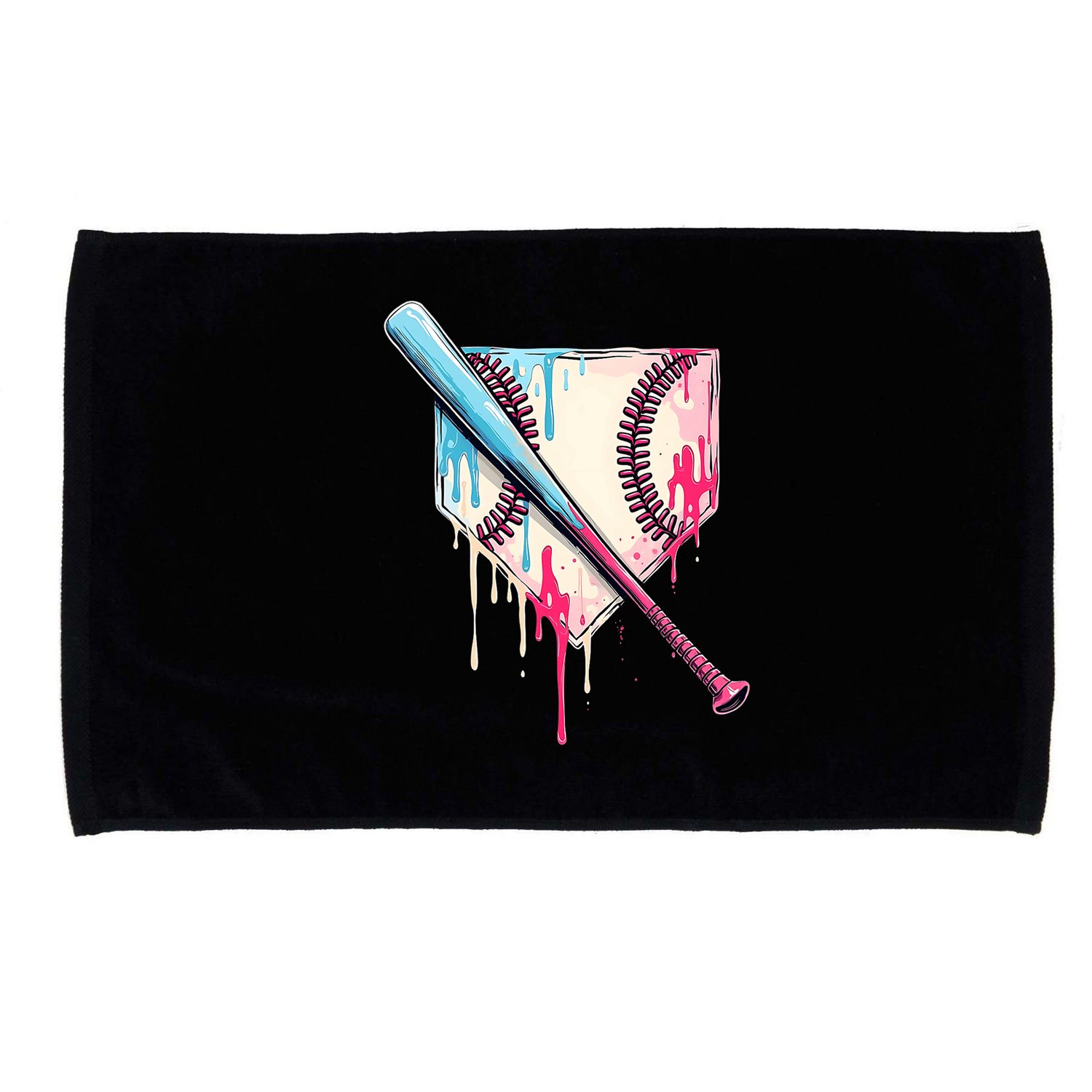 Cool Sport Baseball Home Plate Drip With Sprinkles Drip Microfiber Hand Towel