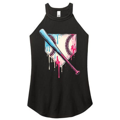 Cool Sport Baseball Home Plate Drip With Sprinkles Drip Women's Perfect Tri Rocker Tank