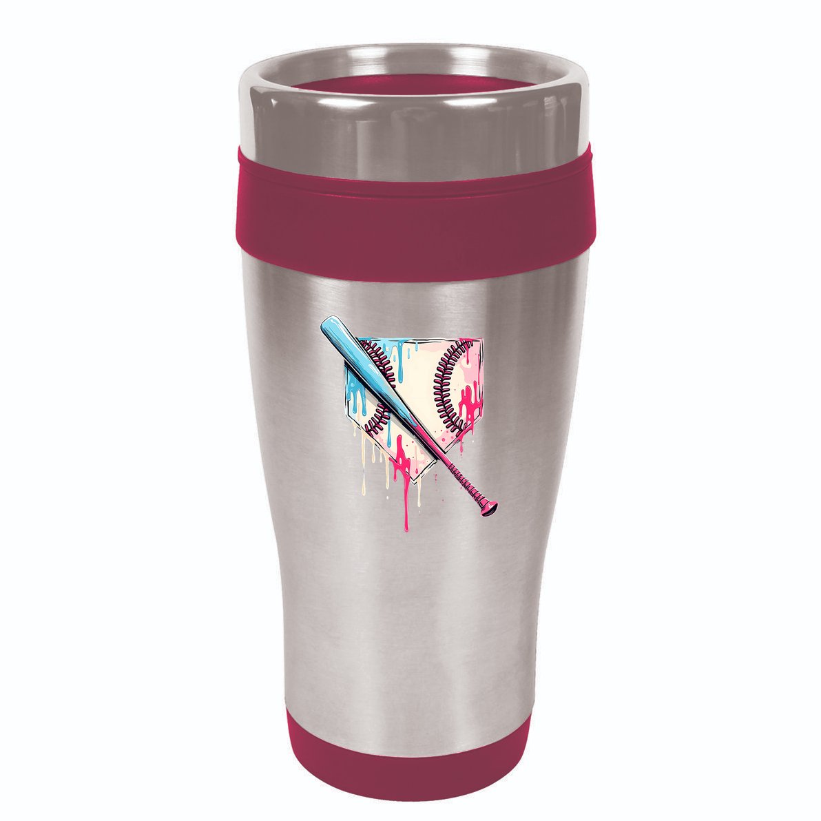 Cool Sport Baseball Home Plate Drip With Sprinkles Drip 16oz Travel Tumbler