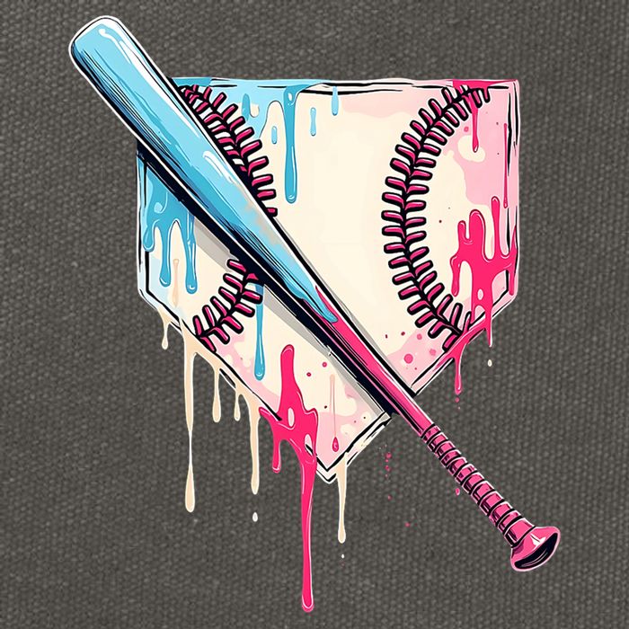 Cool Sport Baseball Home Plate Drip With Sprinkles Drip Cotton Canvas Backpack