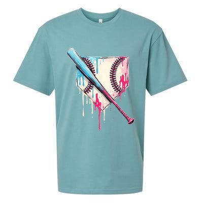 Cool Sport Baseball Home Plate Drip With Sprinkles Drip Sueded Cloud Jersey T-Shirt