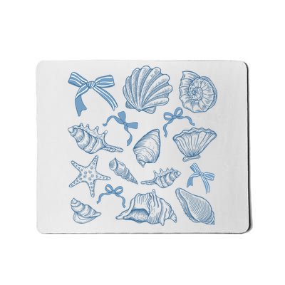 Coquette Seashell  Beach Coastal Retro Summer Vibes Mousepad