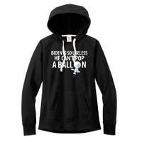 Chinese Spy Balloon Funny Surveillance Anti Joe Biden Women's Fleece Hoodie