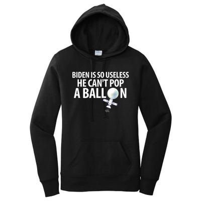 Chinese Spy Balloon Funny Surveillance Anti Joe Biden Women's Pullover Hoodie