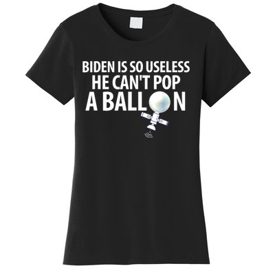 Chinese Spy Balloon Funny Surveillance Anti Joe Biden Women's T-Shirt