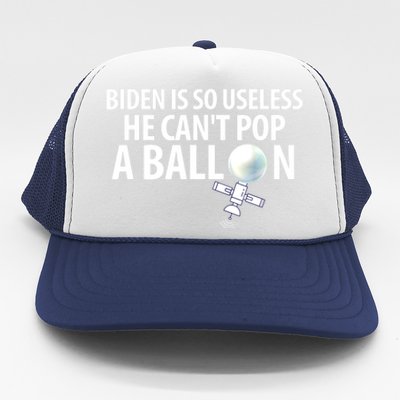 Chinese Spy Balloon Funny Surveillance Anti Joe Biden Trucker Hat