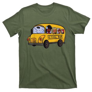 Cartoon School Bus I Kids I School Bus T-Shirt