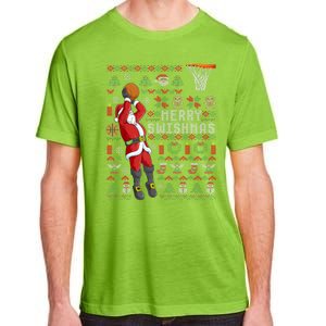 Cool Santa Basketball Merry Swishmas Adult ChromaSoft Performance T-Shirt