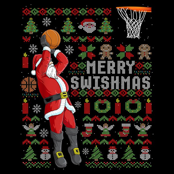 Cool Santa Basketball Merry Swishmas Sustainable Bucket Hat