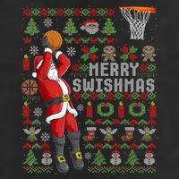 Cool Santa Basketball Merry Swishmas Adult Drive Performance Visor