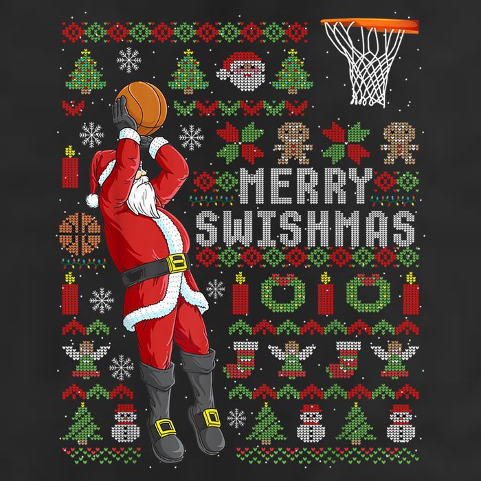 Cool Santa Basketball Merry Swishmas Adult Drive Performance Visor