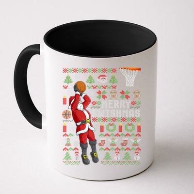 Cool Santa Basketball Merry Swishmas Mug
