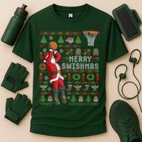 Cool Santa Basketball Merry Swishmas Performance Shirt