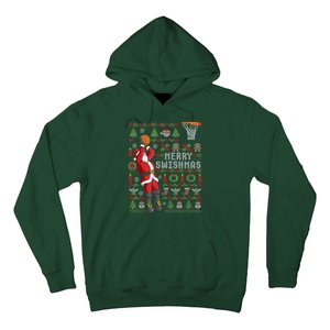 Cool Santa Basketball Merry Swishmas Hoodie