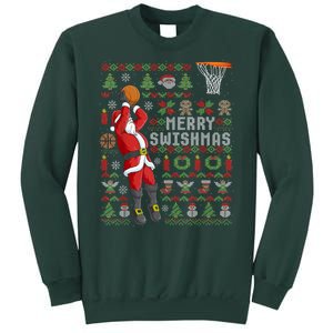 Cool Santa Basketball Merry Swishmas Sweatshirt