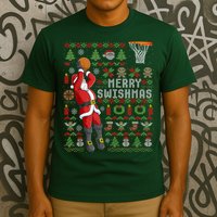 Cool Santa Basketball Merry Swishmas T-Shirt