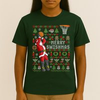 Cool Santa Basketball Merry Swishmas T-Shirt