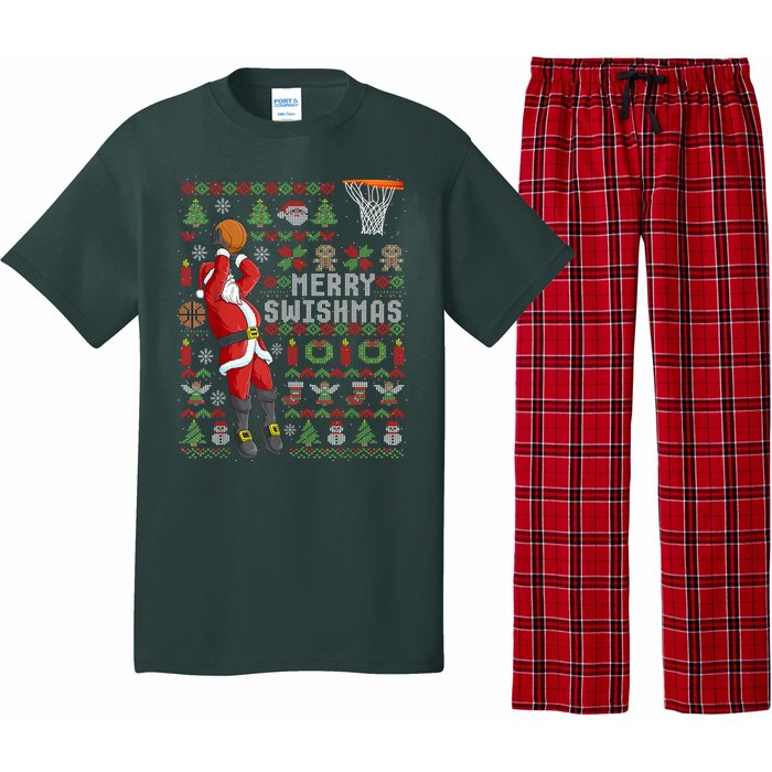 Cool Santa Basketball Merry Swishmas Pajama Set