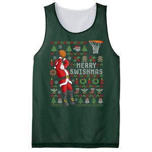 Cool Santa Basketball Merry Swishmas Mesh Reversible Basketball Jersey Tank