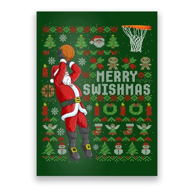 Cool Santa Basketball Merry Swishmas Poster