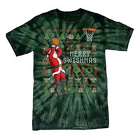 Cool Santa Basketball Merry Swishmas Tie-Dye T-Shirt