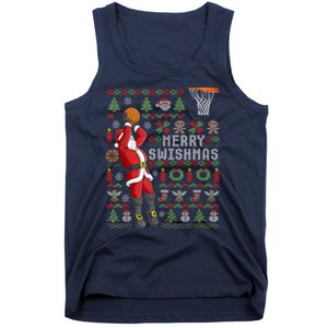 Cool Santa Basketball Merry Swishmas Tank Top