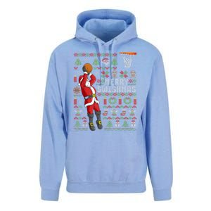 Cool Santa Basketball Merry Swishmas Unisex Surf Hoodie