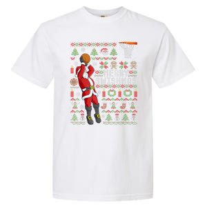 Cool Santa Basketball Merry Swishmas Garment-Dyed Heavyweight T-Shirt