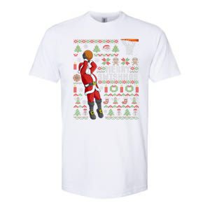 Cool Santa Basketball Merry Swishmas Softstyle CVC T-Shirt