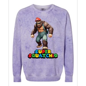 Cute Sasquatch Bigfoot Gamer Gaming Colorblast Crewneck Sweatshirt