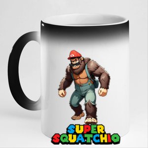 Cute Sasquatch Bigfoot Gamer Gaming 11oz Black Color Changing Mug