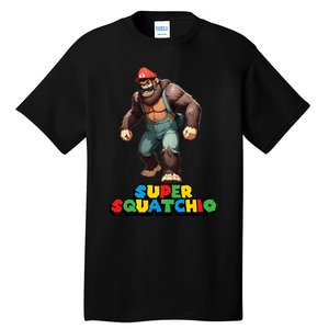 Cute Sasquatch Bigfoot Gamer Gaming Tall T-Shirt