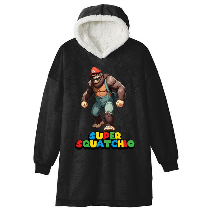 Cute Sasquatch Bigfoot Gamer Gaming Hooded Wearable Blanket