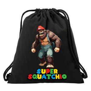 Cute Sasquatch Bigfoot Gamer Gaming Drawstring Bag