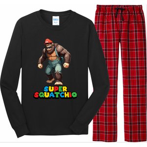 Cute Sasquatch Bigfoot Gamer Gaming Long Sleeve Pajama Set