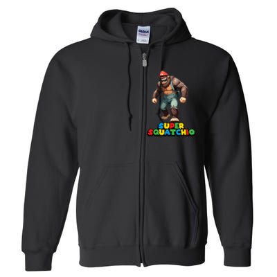 Cute Sasquatch Bigfoot Gamer Gaming Full Zip Hoodie