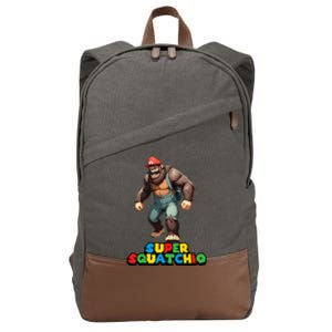 Cute Sasquatch Bigfoot Gamer Gaming Cotton Canvas Backpack