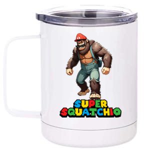 Cute Sasquatch Bigfoot Gamer Gaming 12 oz Stainless Steel Tumbler Cup