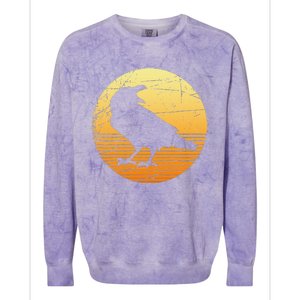 Crow Spooky Bird Halloween Gift Raven Colorblast Crewneck Sweatshirt