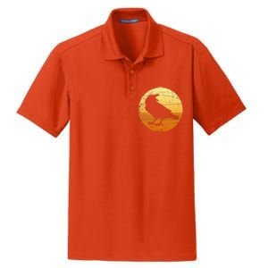 Crow Spooky Bird Halloween Gift Raven Dry Zone Grid Polo