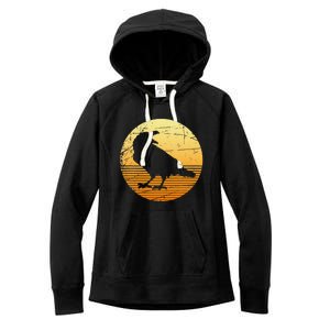 Crow Spooky Bird Halloween Gift Raven Women's Fleece Hoodie