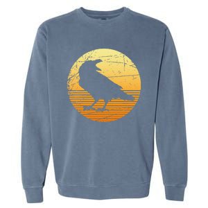 Crow Spooky Bird Halloween Gift Raven Garment-Dyed Sweatshirt