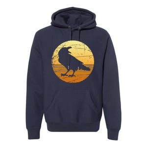 Crow Spooky Bird Halloween Gift Raven Premium Hoodie