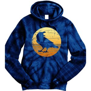 Crow Spooky Bird Halloween Gift Raven Tie Dye Hoodie